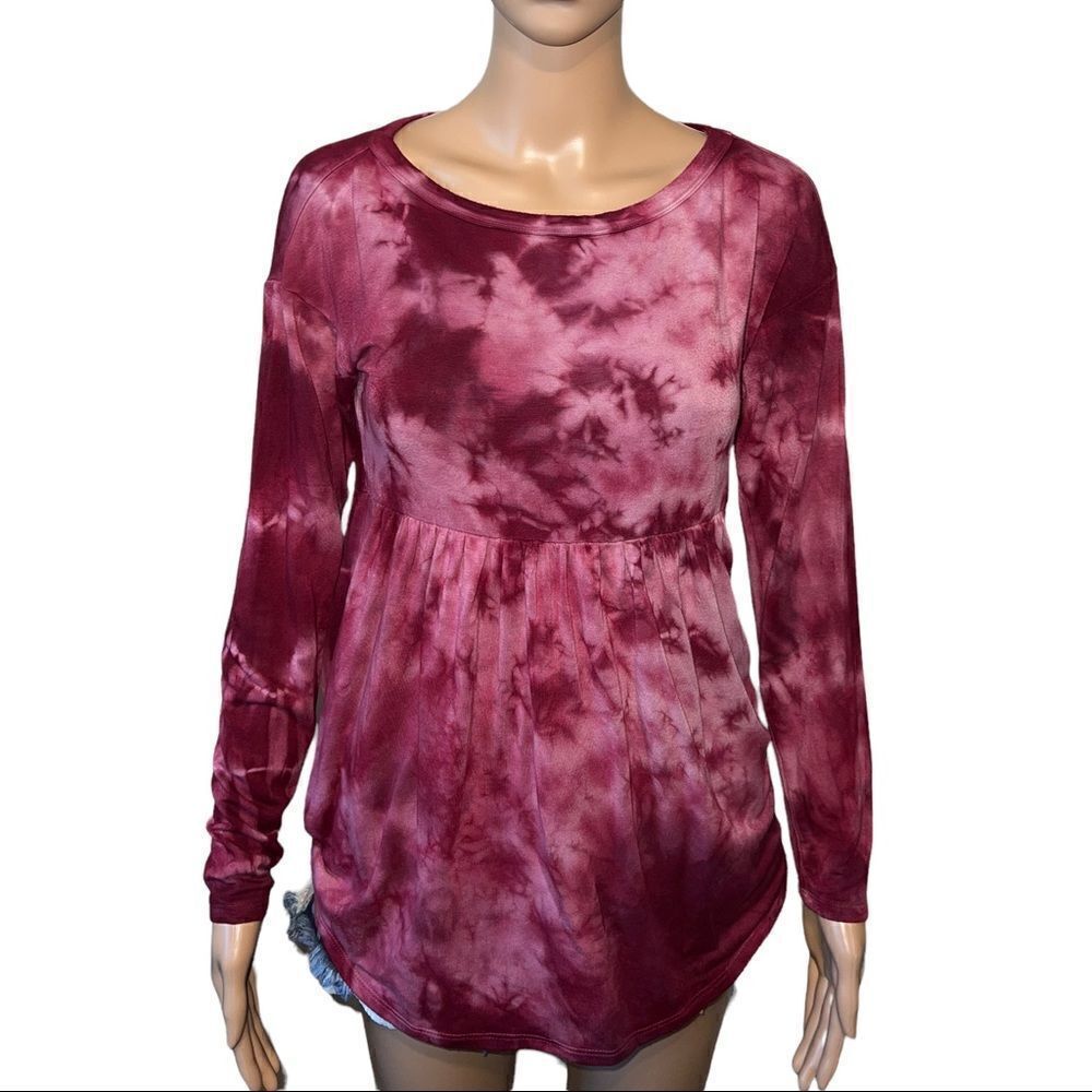 Bala Tye Die Peplum Blouse Size Small NWT